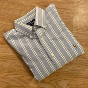 Ralph Lauren Mens Striped Dress Shirt Yarmouth Casual Button Down 16.5/34